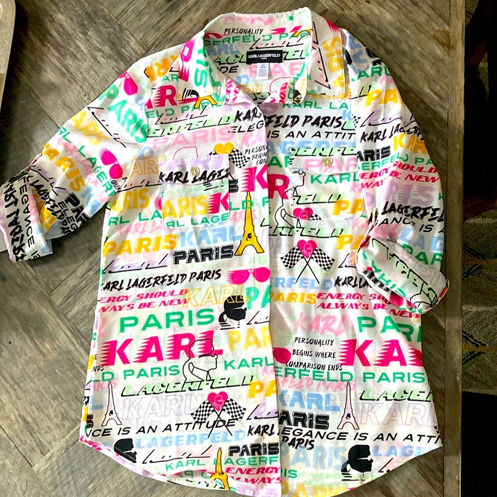 Graphic design button down